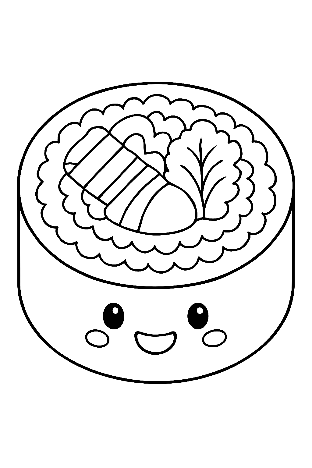 싱글벙글 김밥 색칠공부 도안